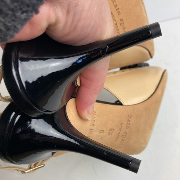 Kate Spade Two-toned Monica Slingback Heels 8.5 Patent Leather Preppy Feminine - Picture 14 of 16